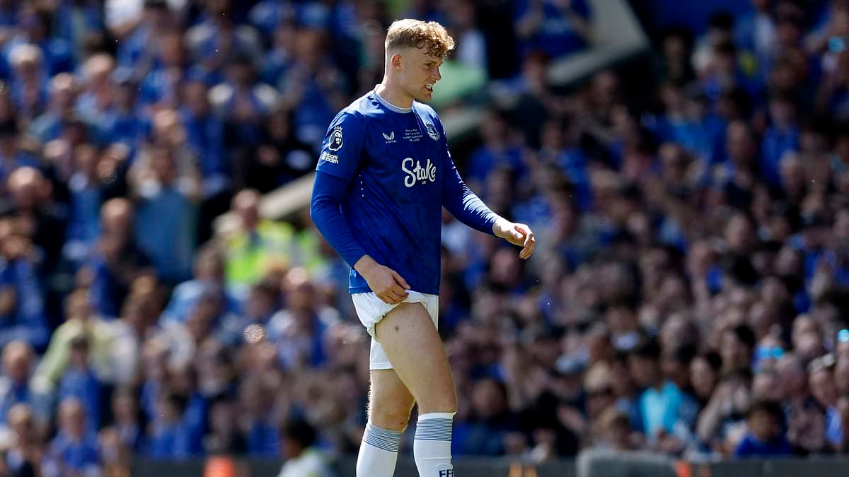 Jarrad Branthwaite is a major doubt for England Euro U21s' defence after picking up hamstring injury in Everton's Goodison Park farewell