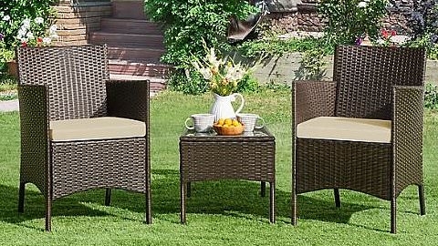 B&Q has lots of surprisingly stylish outdoor furniture - including viral egg chairs and dining sets for under £100