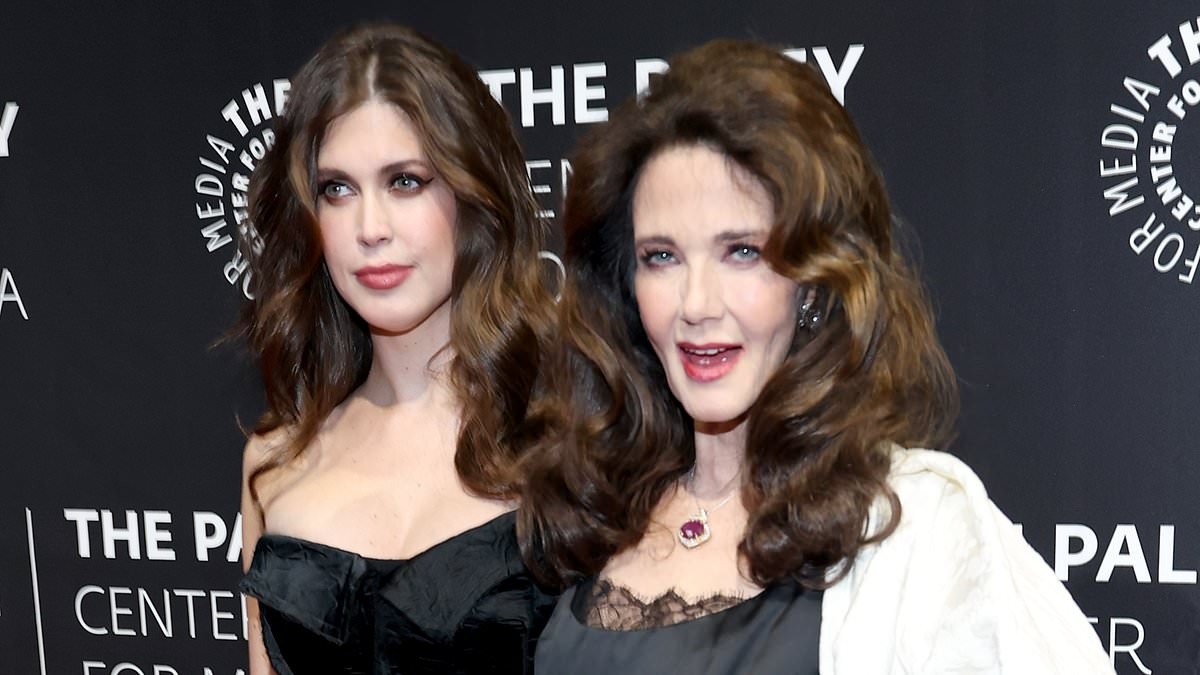 Wonder Woman star Lynda Carter, 73, poses with mini-me daughter Jessica, 34... 50 years after her superhero show debuted