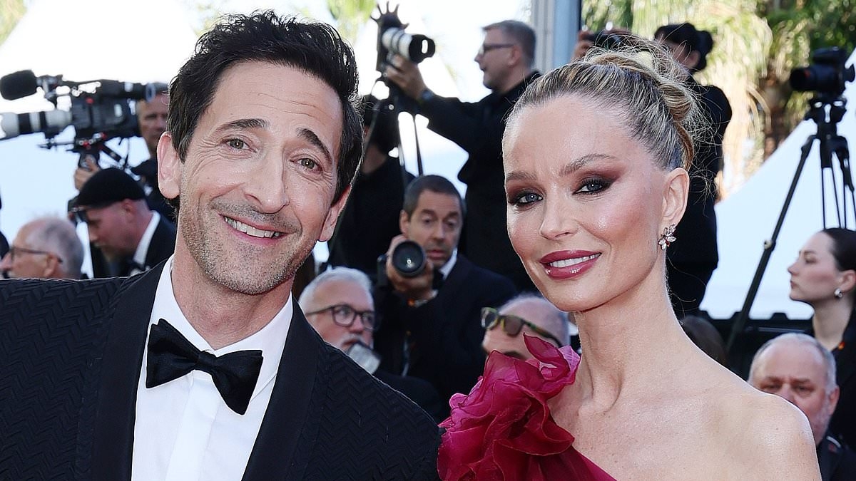 Adrien Brody joins his glamorous girlfriend Georgina Chapman at the Cannes Film Festival premiere of A Private Life