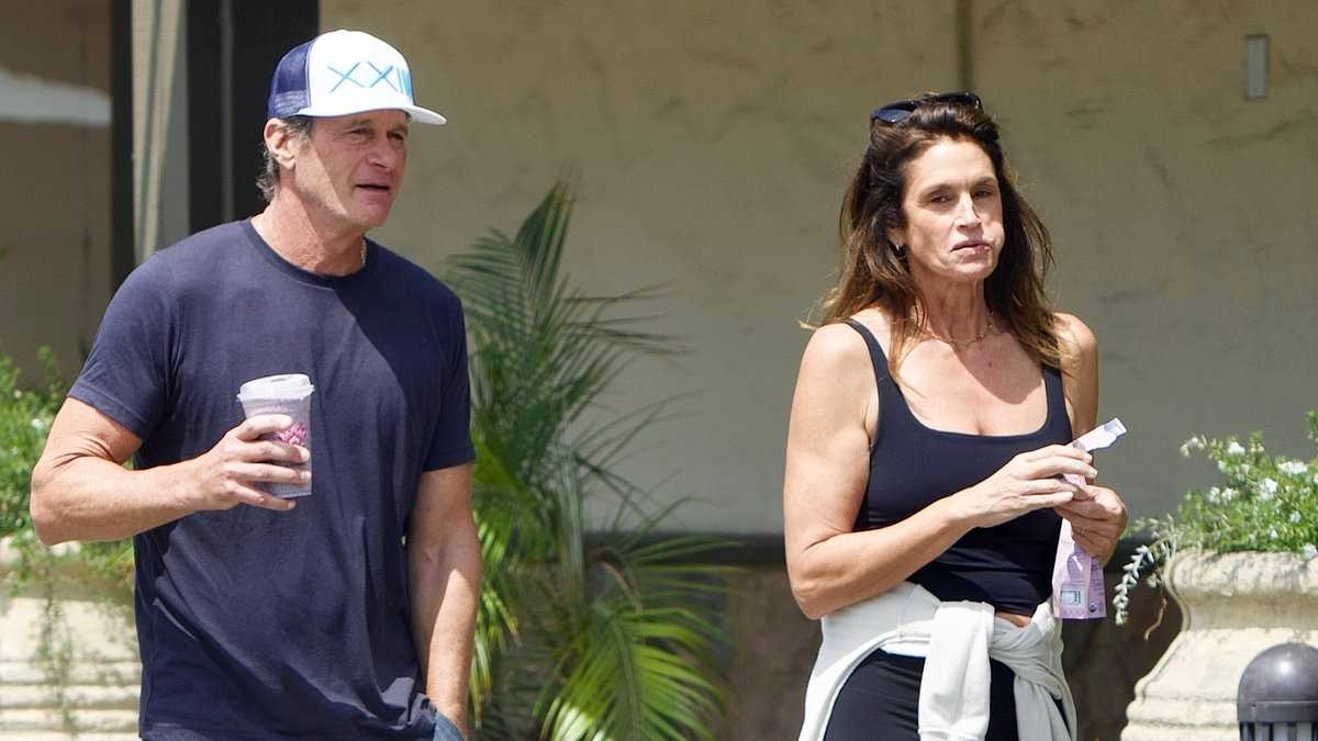 Supermodel Cindy Crawford, 59, goes makeup free for lunch date with husband Rande Gerber