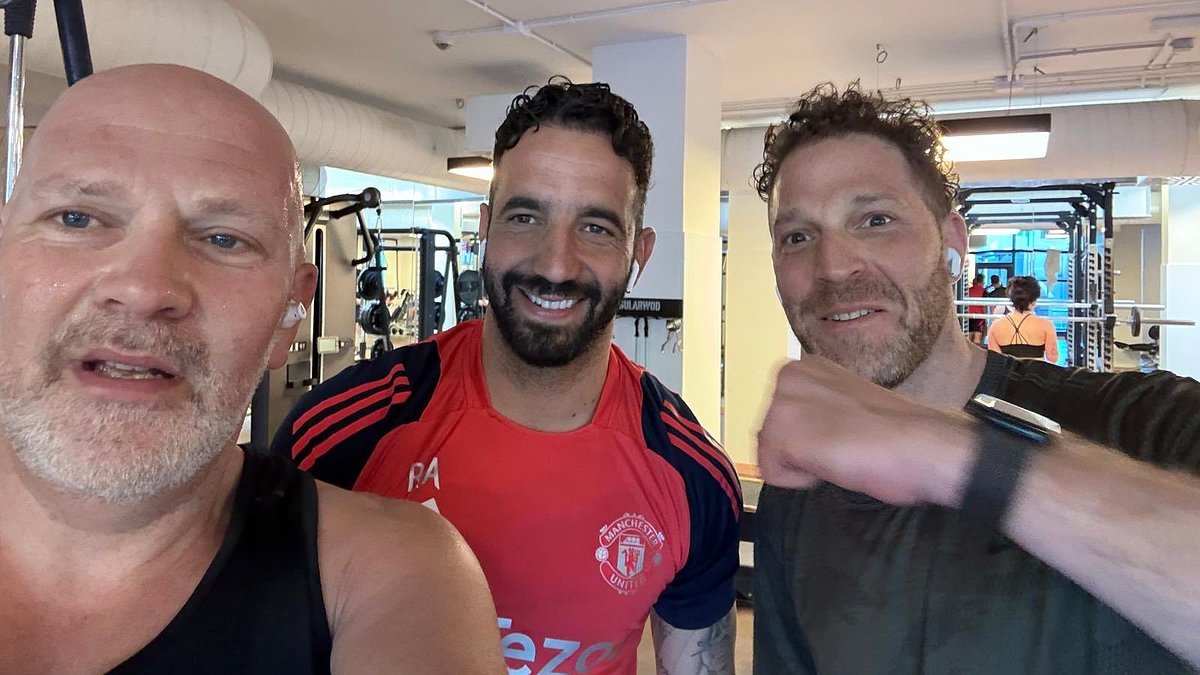 Ruben Amorim is spotted working out in Bilbao gym with Man United fans - just hours before Europa League final against Tottenham