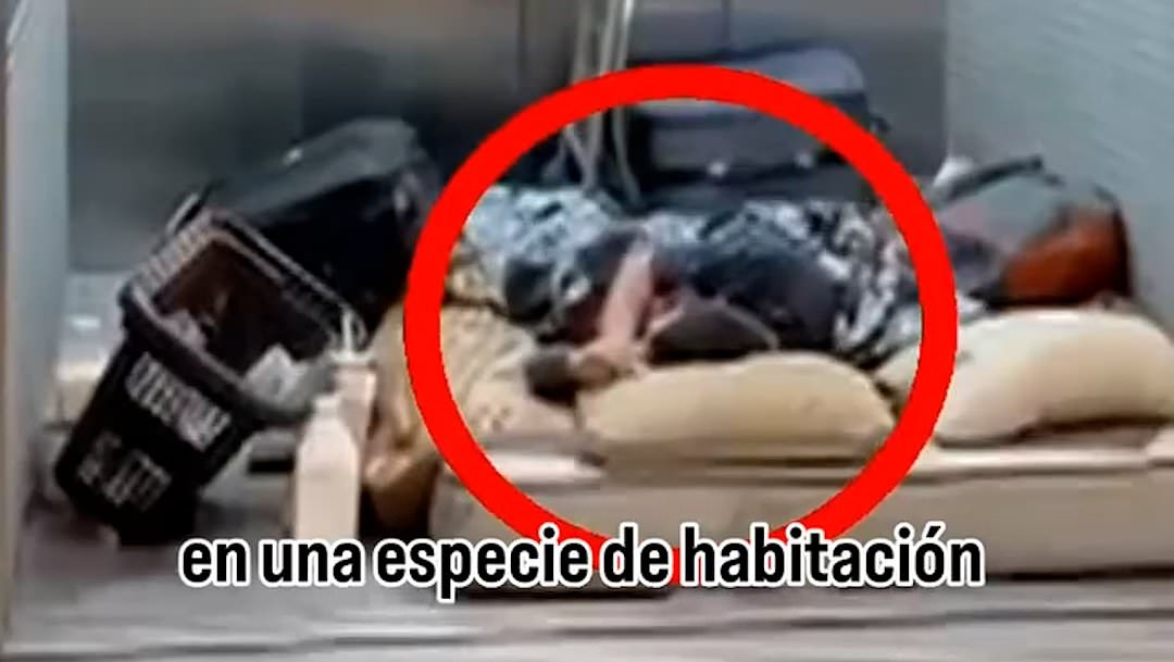 Inside Spain's 'homeless city' airports crisis: New shocking images - including an elevator turned into a BEDROOM - as men who have lived up to SEVEN YEARS in terminals describe nightly violence and crime