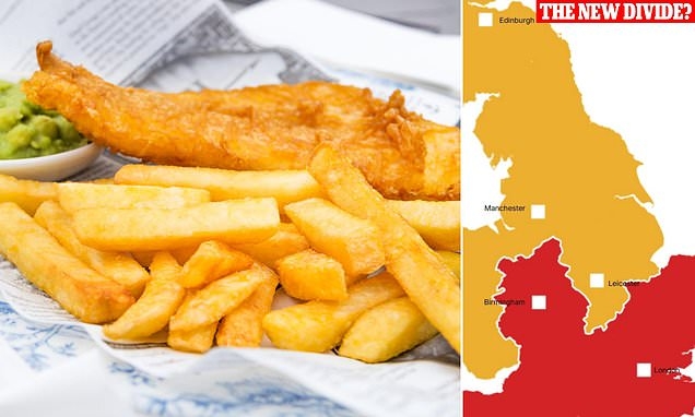 EXCLUSIVE The REAL North-South divide revealed - and why it's all to do with how you eat your fish and chips