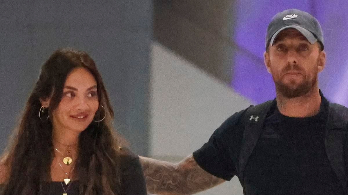 Braith Anasta's ex Rachael Lee and her Bra Boys fiancé Evan Faulks arrive back in Sydney following romantic Uluru engagement
