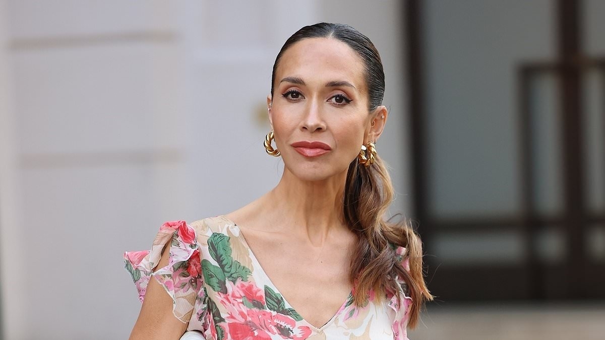 Myleene Klass turns heads in floral midi dress as she enjoys an evening at The Royal Opera House