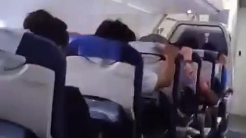 Passengers scream as plane suffers extreme turbulence before emergency landing