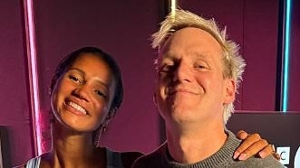 Pregnant Vick Hope shares sweet snaps with Radio 1 co-host Jamie Laing as she heads off maternity leave ahead of welcoming her first child with husband Calvin Harris
