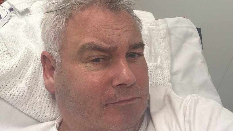EXCLUSIVE Eamonn Holmes is 'bruised, sore and embarrassed' after falling from his chair on live TV - but GB News insist they are 'rallying round' veteran presenter after a 'horrendous couple of years'