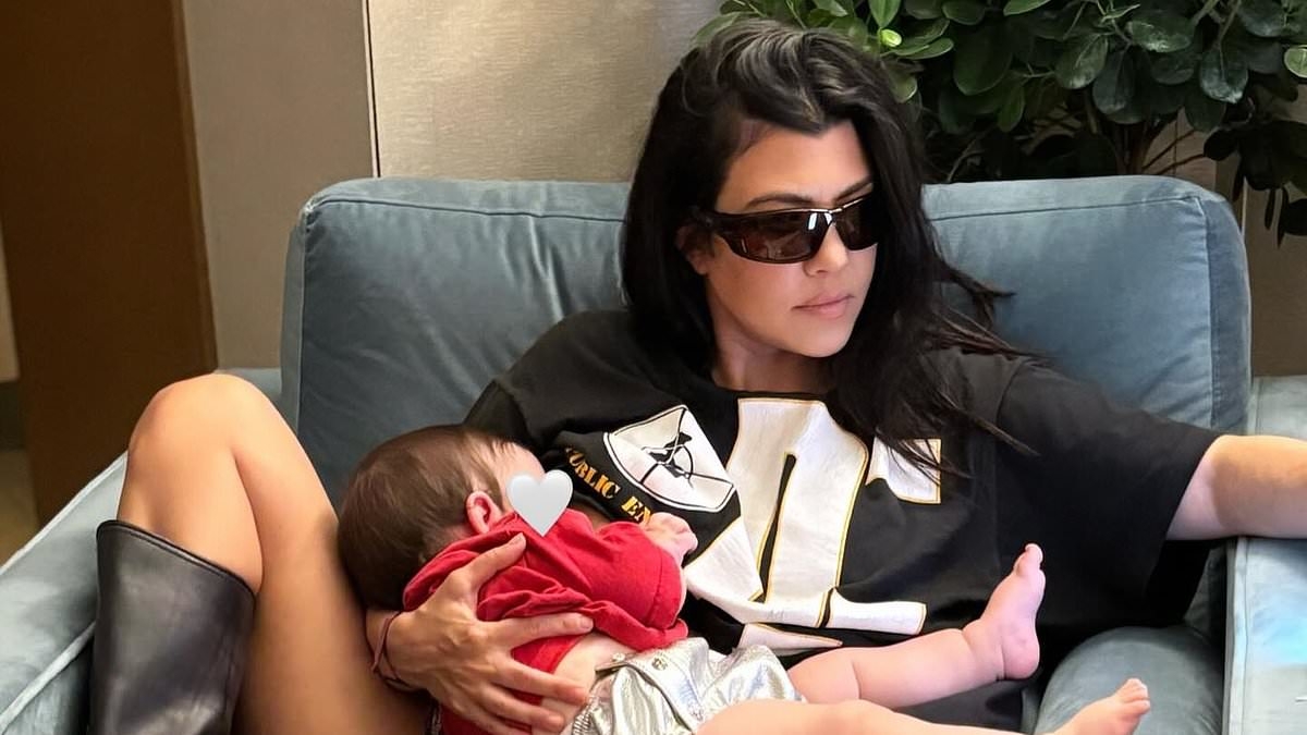 Kourtney Kardashian's reveals she cradles her son Rocky, 18-months, for five hours while he sleeps - as fans share complaint over her admission