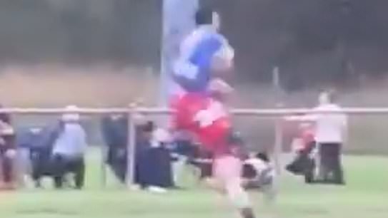 Footy fans slam player over WILD video that could have ended in tragedy