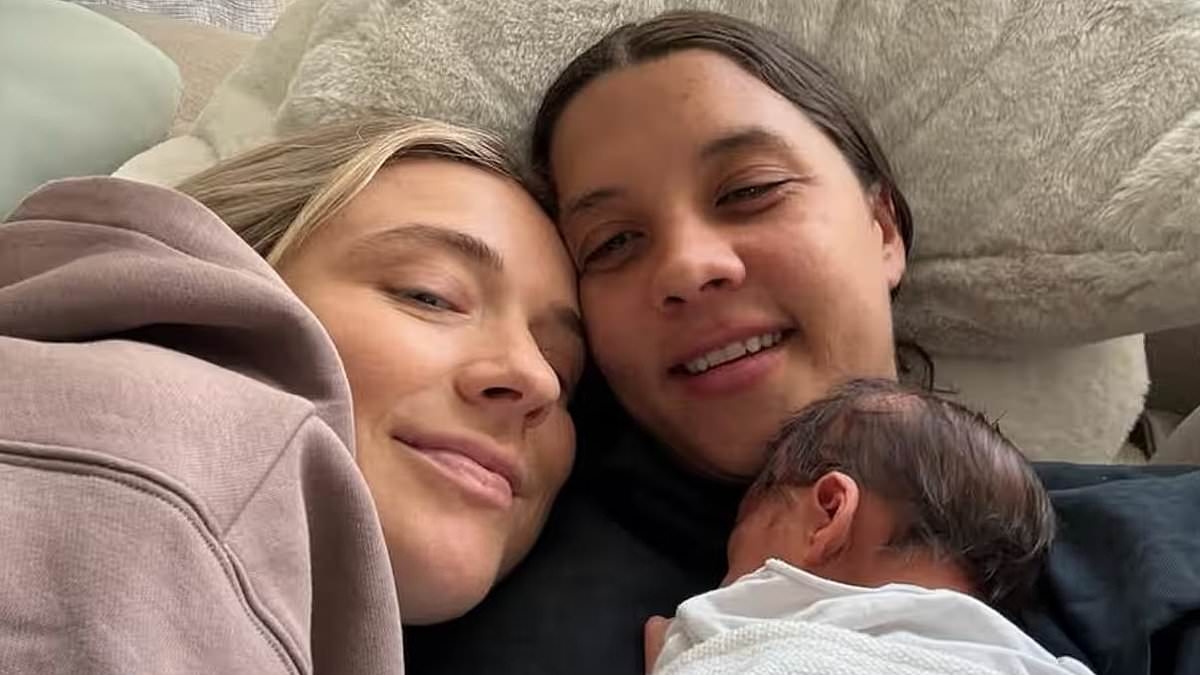 See the photo proves that while Sam Kerr's baby boy was born in England, he'll be raised 100 per cent Aussie