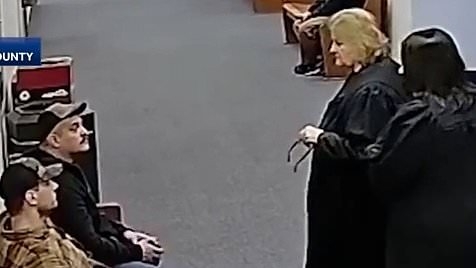 Woke judge's despicable act with illegal migrant is caught on bombshell court surveillance footage