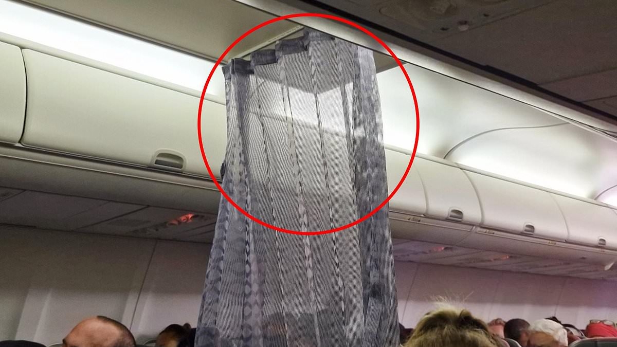 Virgin Australia ruthlessly mocked over translucent 'shower curtain' used to divide economy and business class