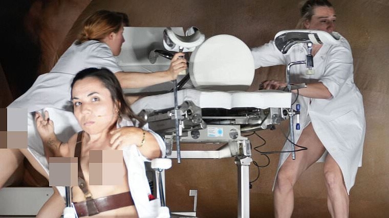 A naked female dwarf Nazi, a lesbian orgy and explicit sex acts: Director whose last show left audience members needing medical attention shocks Germany with new play