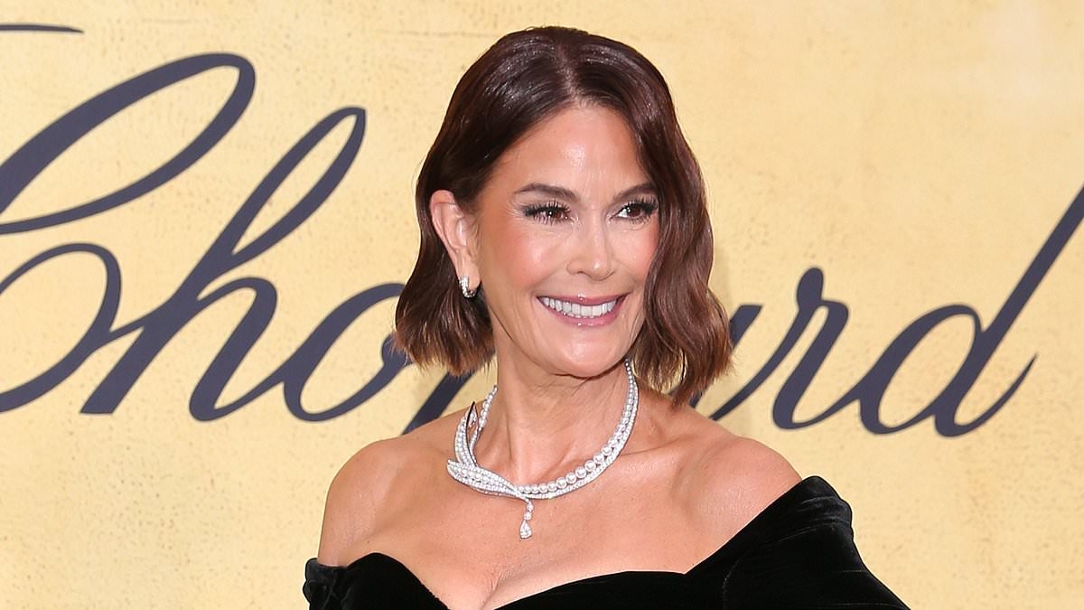 Teri Hatcher, 60, displays super-smooth tight face at amfAR Gala in Cannes - after insisting she's ditched filler and Botox