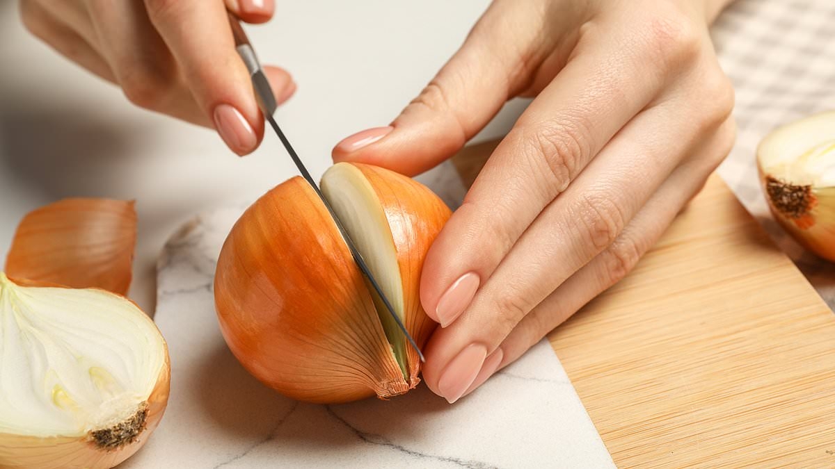 You're chopping onions wrong! Scientists reveal how to cut the vegetable without crying - and their method is surprisingly simple