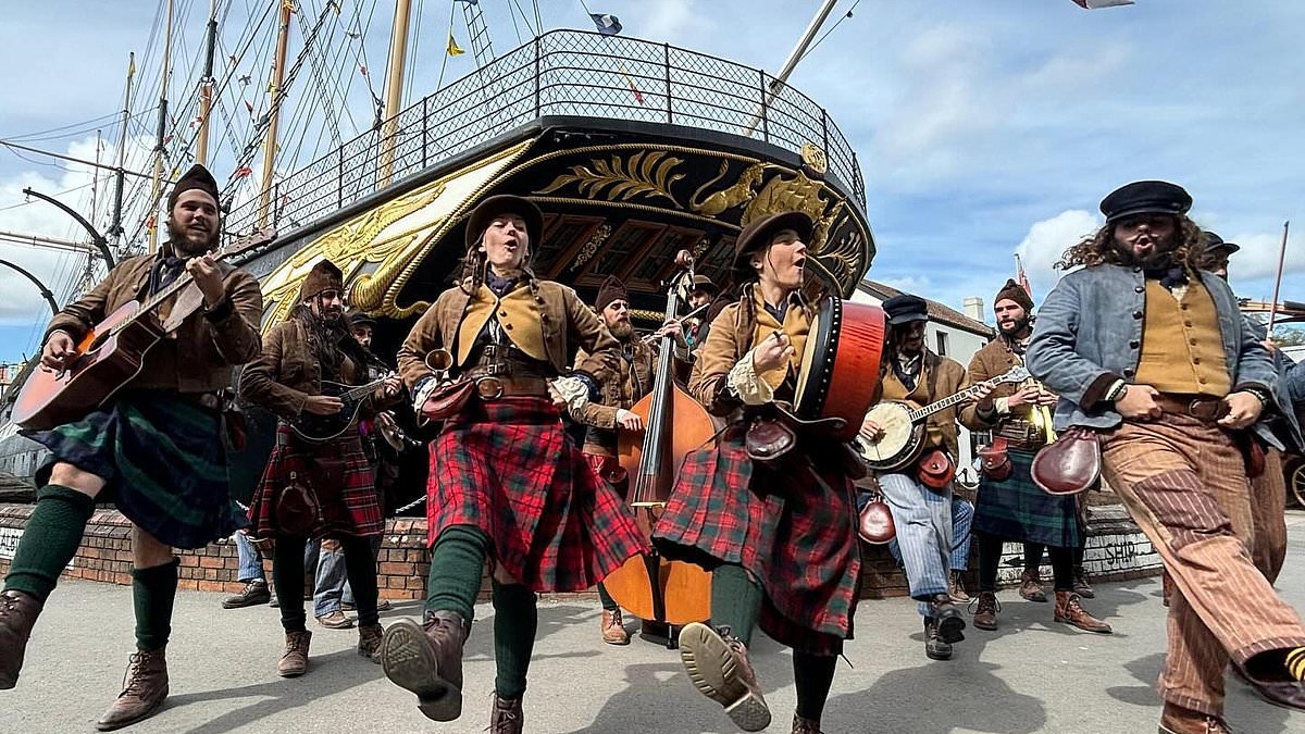 Sea shanty band caught in slavery probe as six members are arrested while group's leader 'goes on the run' after minibus crash