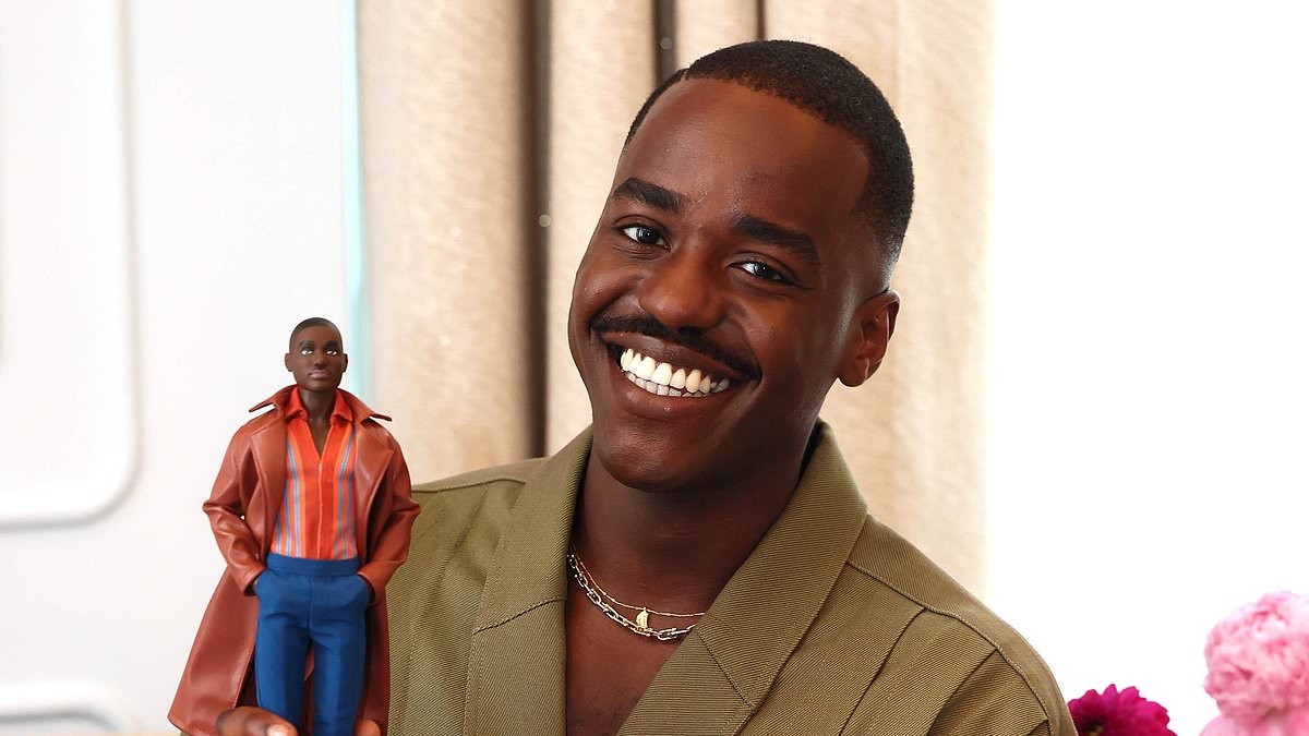 Ncuti Gatwa shows off his very own Doctor Who doll despite claims he will leave the show amid falling ratings and 'woke' storylines