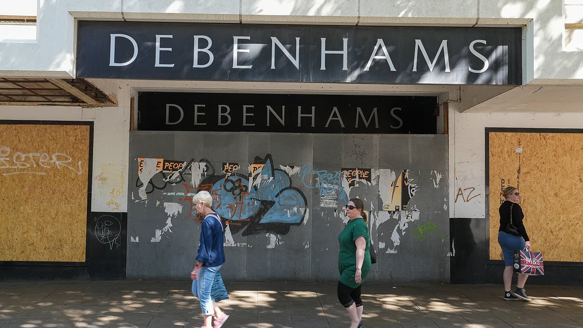 EXCLUSIVE The death of Debenhams: The reason why ghost stores are left to rot across the country as locals say 'desolate' shells are 'ruining' their town centres
