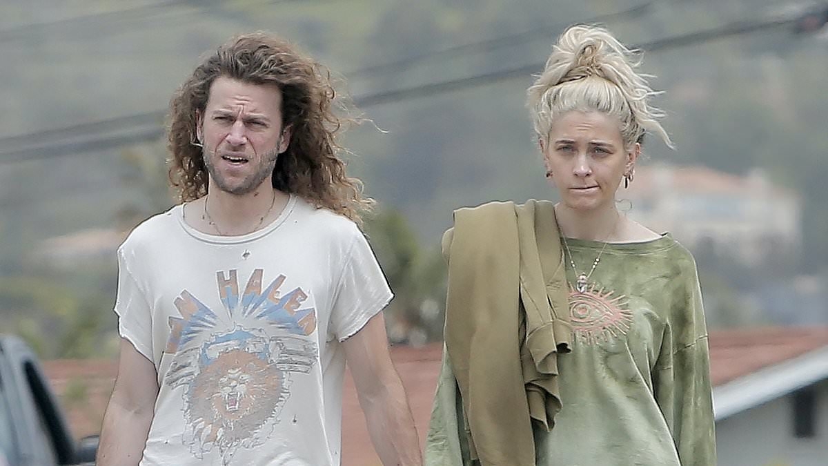 EXCLUSIVE Paris Jackson and older fiancé spotted in matching grungy outfits on rare LA outing days before she glammed out at amfAR Gala