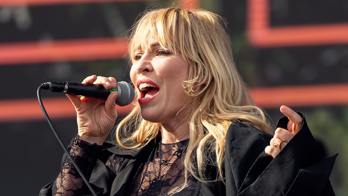 EXCLUSIVE Natasha Bedingfield is left red-faced when she forgets the words to her OWN song as she performs in a racy black catsuit on stage at Radio 1's Big Weekend
