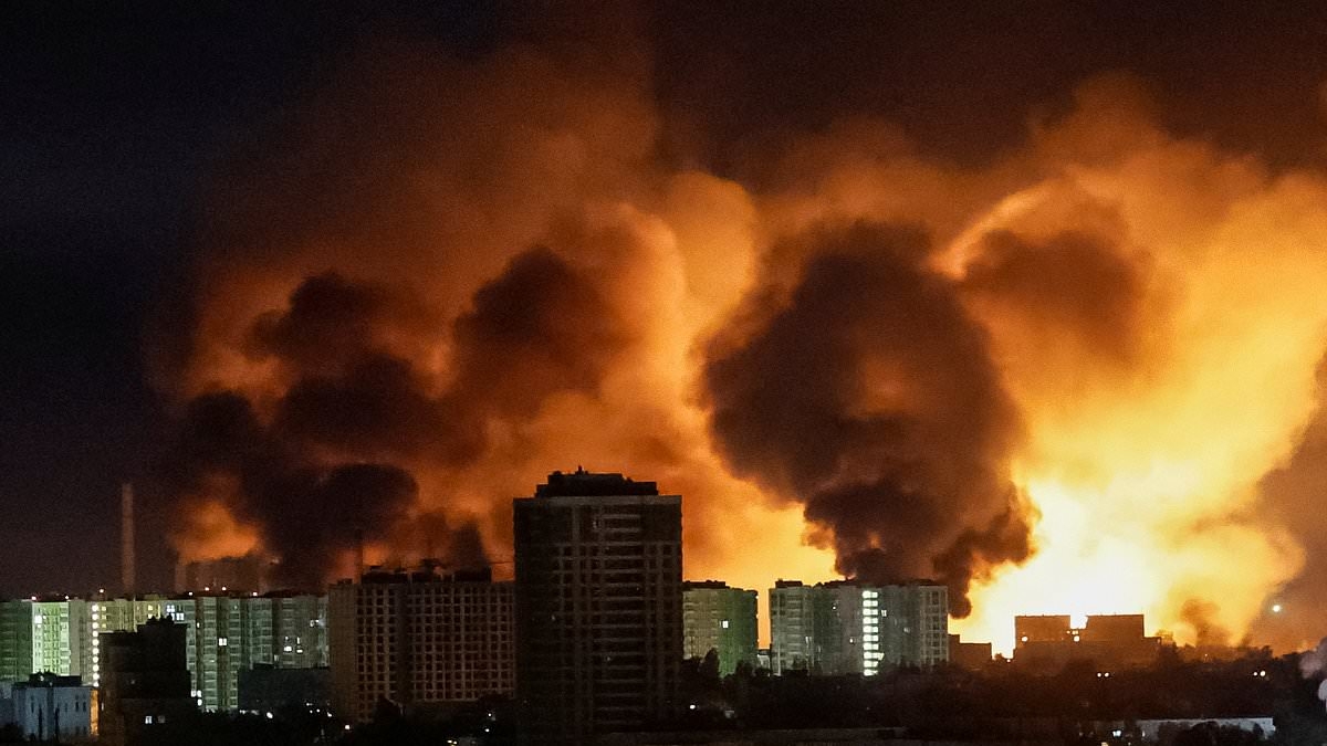 Kyiv suffers night of hell with explosions and apocalyptic fires as Putin unleashes 'record number of Iskander-M missiles' on Ukraine