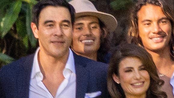 Home and Away stars James Stewart and Ada Nicodemou are all loved-up as they stun at lavish Gold Coast wedding