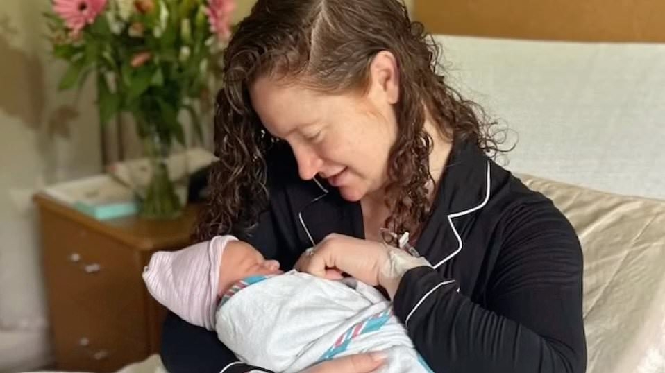 News anchor welcomes baby boy into the world after brave act when her WATER BROKE live on air