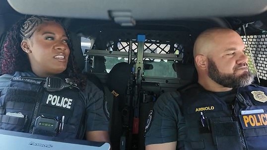 Nail-biting moment heroic Georgia officers save four-week-old baby's life in parking lot