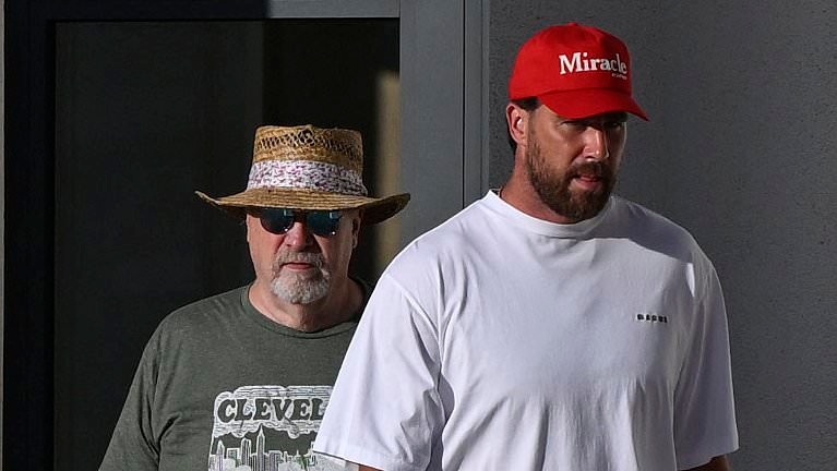 Travis Kelce and dad Ed hang out in Florida amid Taylor Swift's romantic rendezvous with Chiefs star