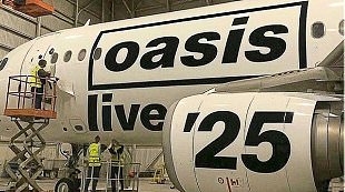 PICTURED: The personalised plane Liam and Noel Gallagher will use for Oasis's comeback tour this summer... It's just a shame it's not Supersonic