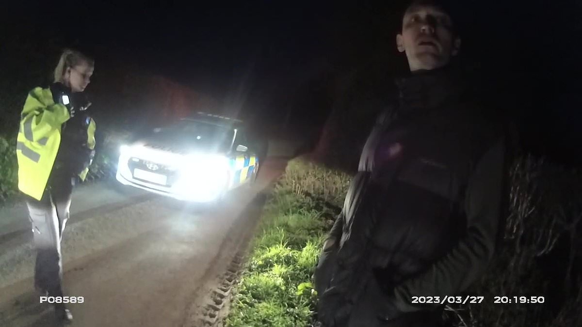 Moment escaped psychiatric patient is caught by police after beating church warden to death with golf umbrella