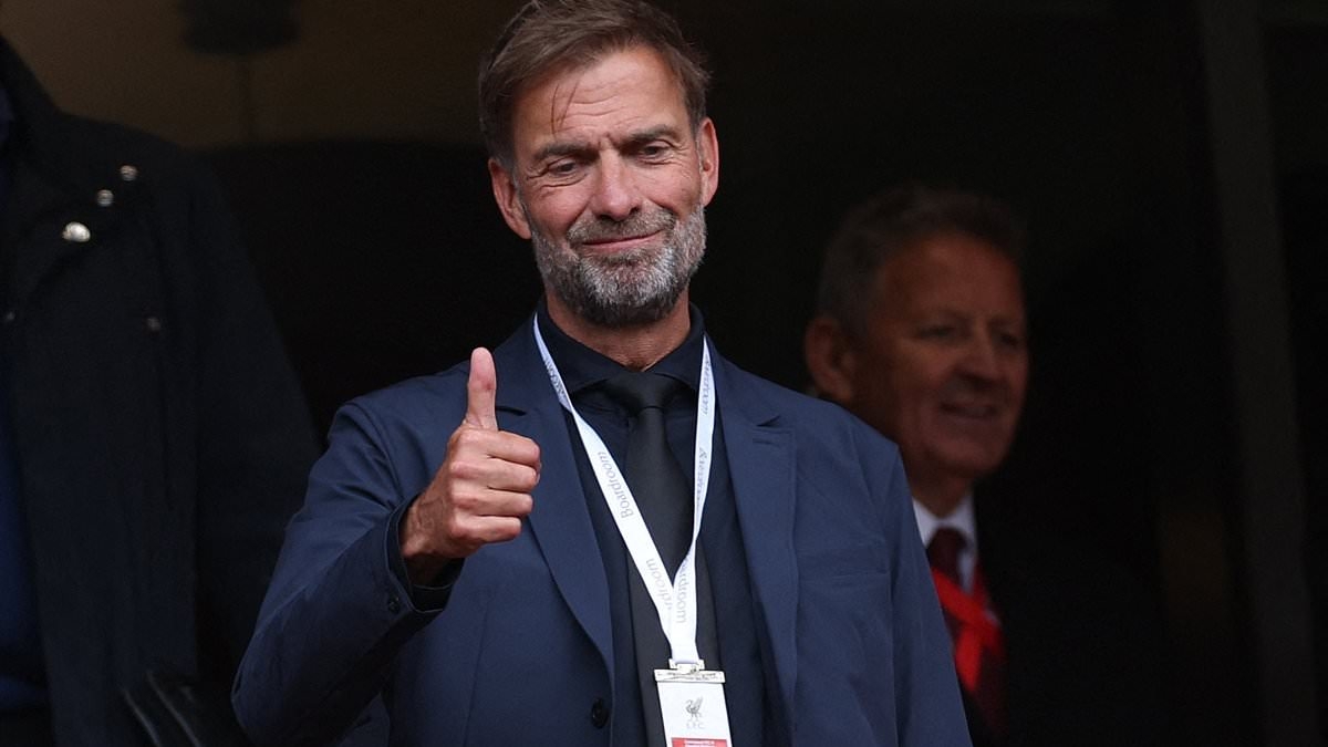 Jurgen Klopp returns to Anfield for first time since leaving Liverpool last summer - as Reds' iconic ex-manager basks in their Premier League title win
