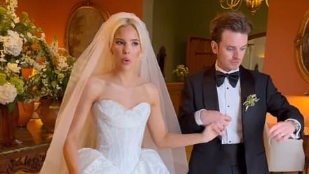 Jack Maynard and his heiress wife Lily Mackie tie the knot for a second time in a lavish ceremony in France with a star-studded guest list