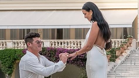 BREAKING NEWS Robin Thicke, 48, proposes AGAIN to April Love, 30, with new diamond ring... 7 years after he did it the first time