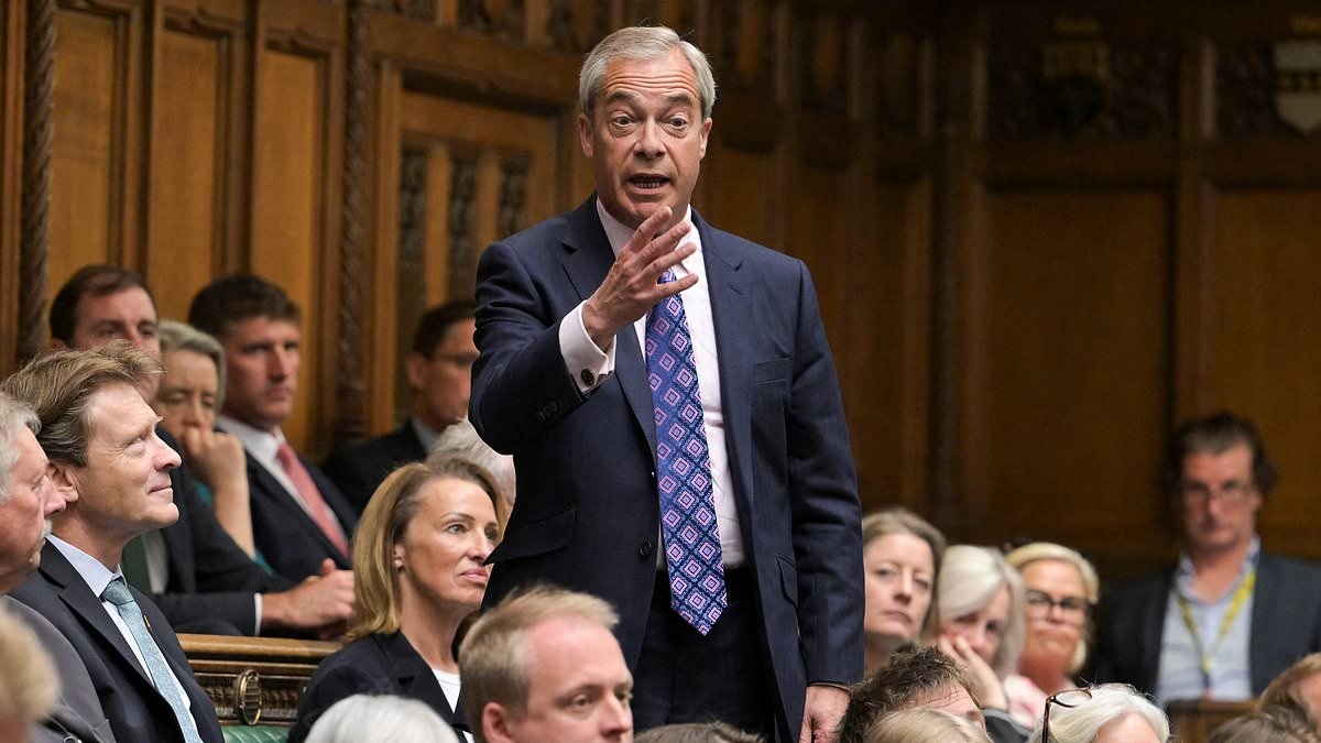 Farage pledges tax breaks for married couples to encourage them to have bigger families... and help Britain reverse the 'existential crisis' of plummeting birth rates