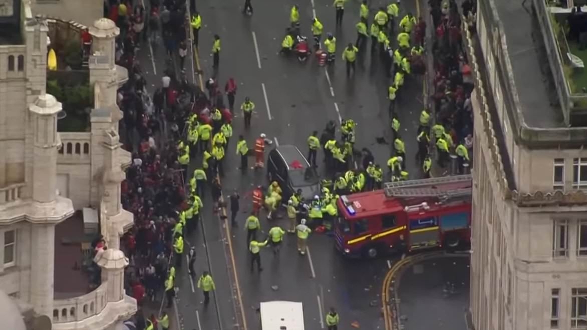 BBC man reveals he and his family escaped being hit by Liverpool driver who smashed into crowd 'by inches'