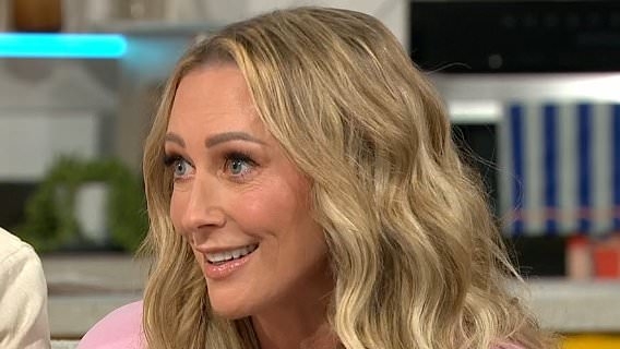 Faye Tozer looks radiant as she gives first TV interview since split from husband of 16 years - but H steals the show with jaw-dropping reveal about his famous blond hair