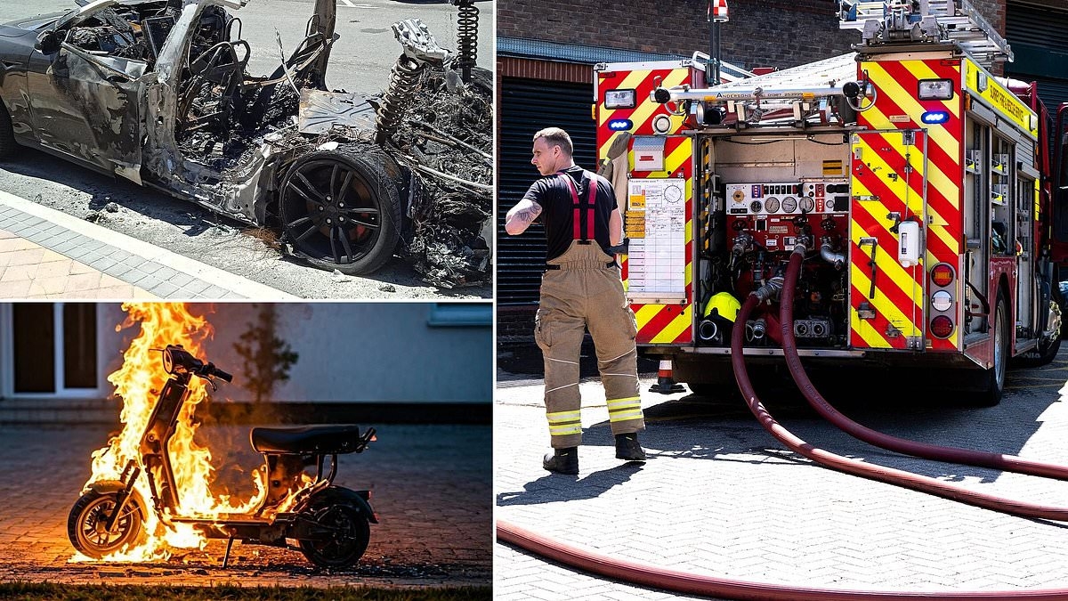 Electric vehicle fires almost double in two years
