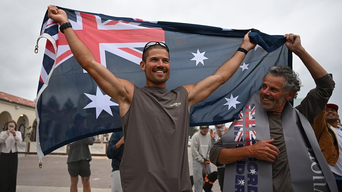 Brit who broke the record for running across Australia by FOUR DAYS faces claims he cheated - as critics raise questions over data gathered from his tracking device