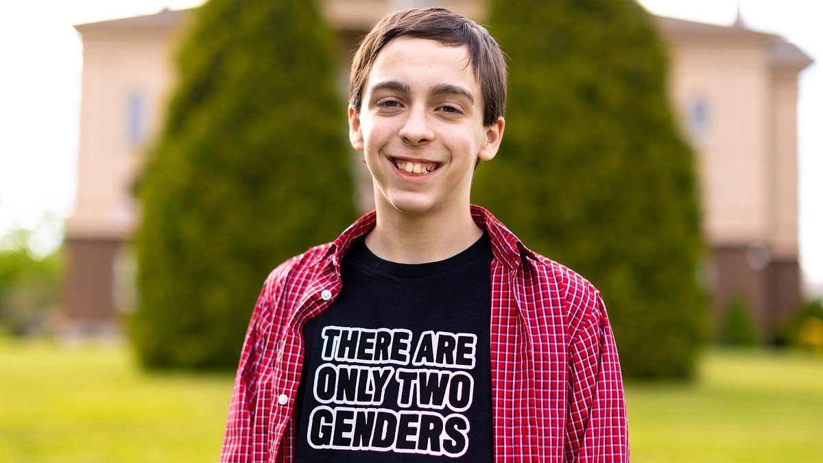 Outrage as teen who was banned from school over 'only two genders' shirt LOSES latest appeal