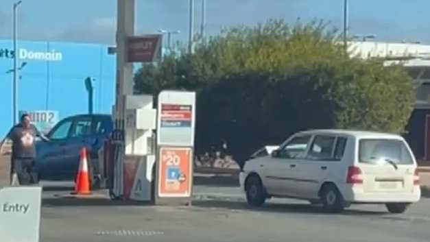 Wild moment furious driver rear-ends car 10 times during road rage clash