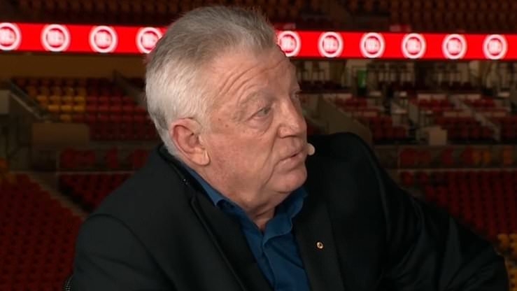 Channel Nine footy show stars Phil Gould and Michael Chammas have off-camera blow-up after fiery clash on live TV