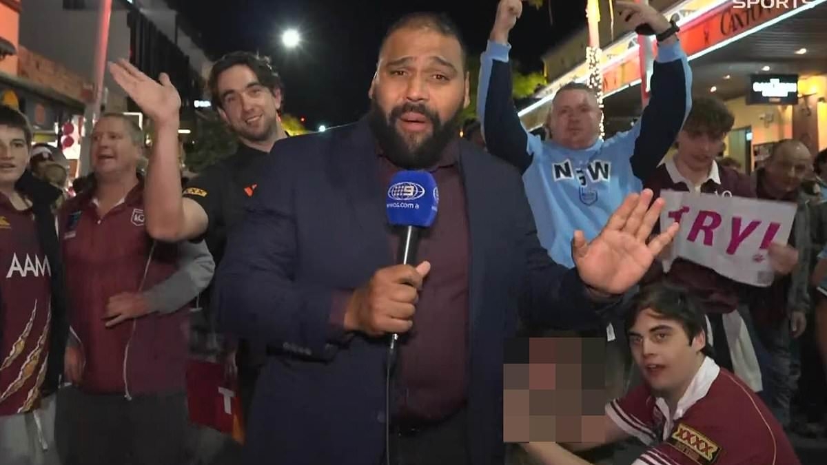 Nine's State of Origin coverage gets off to shocking start as fan does something SO RUDE we can't show you the video