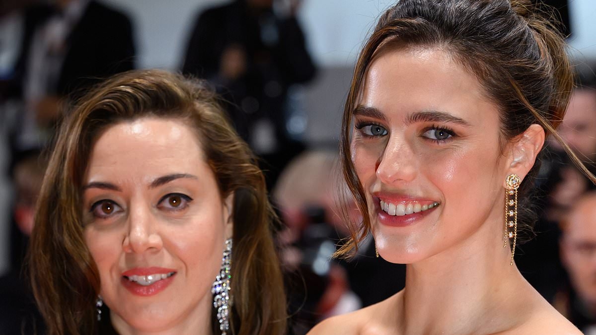 Margaret Qualley sends fans wild as she grabs Aubrey Plaza's bottom in viral video from Cannes