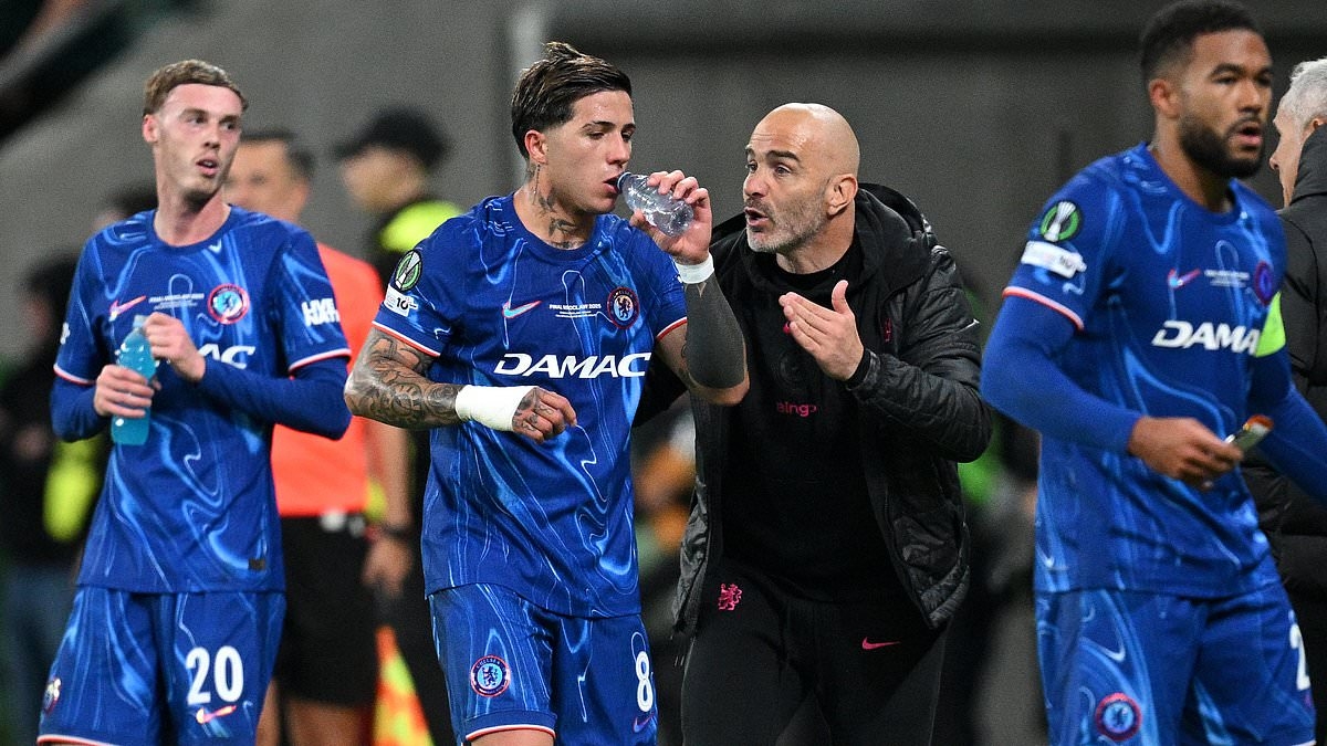Enzo Maresca blames over-celebrating Champions League qualification for Chelsea's slow start in Conference League final - before Blues bounced back to beat Real Betis