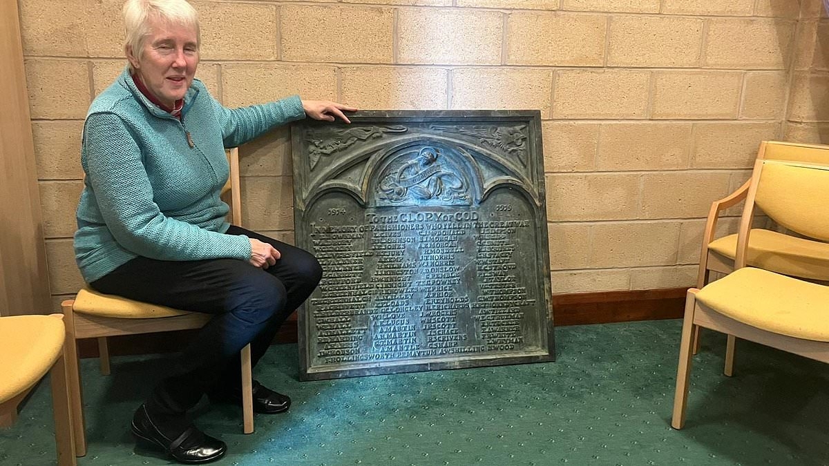 EXCLUSIVE 'Britain's most callous crooks' ARRESTED: Vicar celebrating after metal military memorial plaque returned... but one is still missing and more 'iron thieves are on the loose'