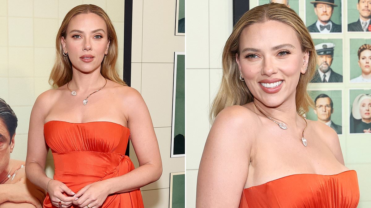 Scarlett Johansson crushes it in coral for NYC premiere of Phoenician film