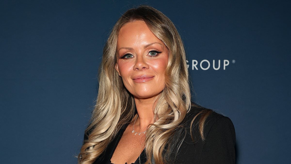 Alex Fevola, 48, shows off her incredibly youthful looks in sleek black ensemble as she attends Melbourne Autumn Ball